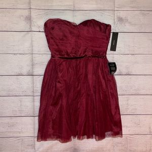 NWT Lulu's Strapless Red Tulle Dress